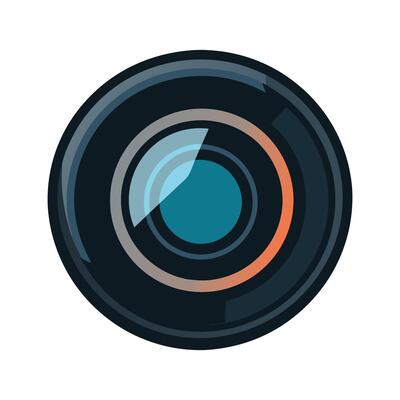 Abstract camera lens Icon or Logo Design Template