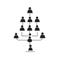 Abstract multi-level marketing structure or a network marketing hierarchy Icon or Logo Design Template vector