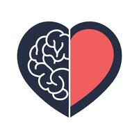 Abstract heart and brain Icon or Logo Design Template vector