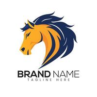Abstract stylized horse head Icon or Logo Design Template vector