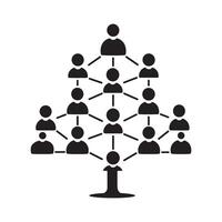 Abstract referral program or a network marketing structure Icon or Logo Design Template vector