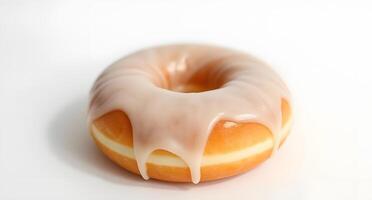 A donut with icing on it photo