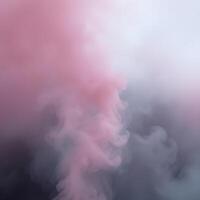 Pink smoke on a black background photo