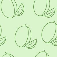 A green background with a bunch of melons vector