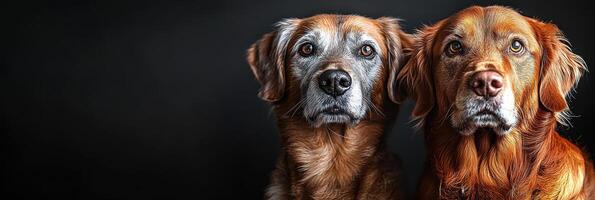 Two dogs are looking at the camera photo