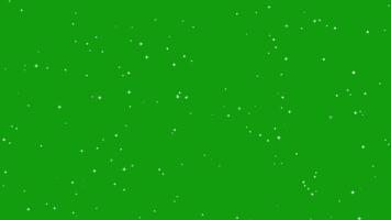 Glittering Sparkle 3D Animation with White Shining Dust, Glowing Stars, and Bokeh Lights on Green Screen video