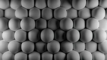 Abstract background with moving light on gray spheres. Design video