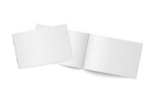 mockup of two thin books with paperback vector