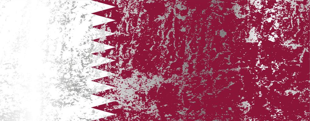 Qatar flag with grunge effect.