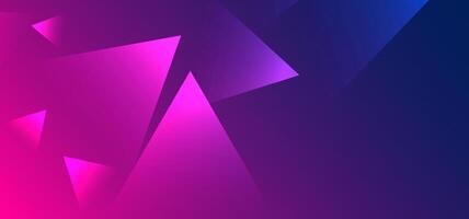 Futuristic triangle shapes with a vibrant neon gradient. Designed for digital technology banners, landing pages, or modern branding vector