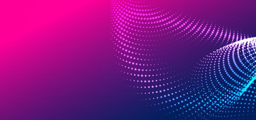 Stylish digital background combining a flowing pink-blue gradient with scattered abstract dot patterns. Perfect for website headers, modern media, and tech-forward branding