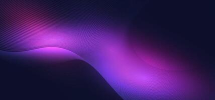 Smooth wavy abstract lines over a dark background in purple hues. Ideal for tech branding, website headers, and futuristic infographics. Inspired by digital fluidity and minimal motion vector