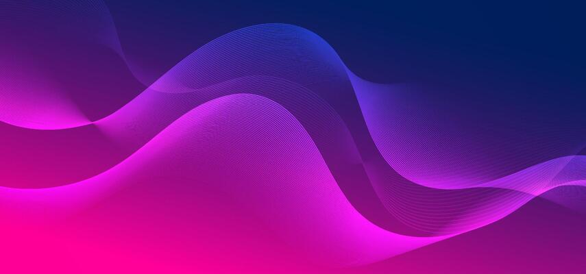 Minimalist technology background with pink and purple gradient and geometric mesh lines, simulating digital networks or data transmission. Great for futuristic themes and tech media