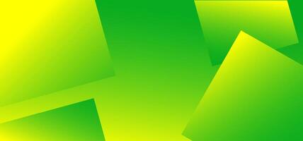 Geometric technology background in green and yellow gradient tones with abstract blocks and angles. Suitable for digital interfaces, modern media, and visual identity projects vector