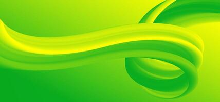 Fluid abstract digital background with intertwining tubular forms in vivid green and yellow tones. Designed for futuristic content creation and tech branding visuals vector
