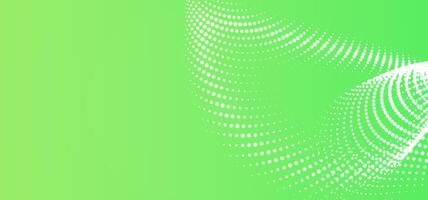 Creative halftone pattern background in green with white dots and pink title contrast, suitable for digital communication themes and futuristic layouts vector