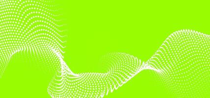 Digital halftone dot pattern in yellow and green, creating a sense of movement and energy. A tech background great for digital posters and UI design vector