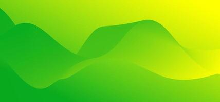 Smooth wave abstract technology background featuring green and yellow gradients. Great for innovative digital content, banners, or high-tech interface design vector