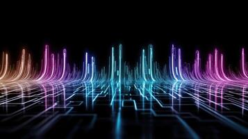 A digital background with many lines and lights photo