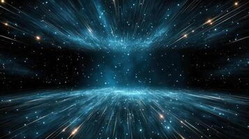 Abstract space background with stars and light photo