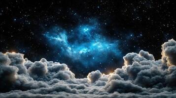 Clouds and stars in the sky photo