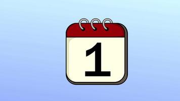Calendar Changes from the 2nd to the 3rd of the Month 2D Cartoon Animation video