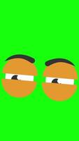 Angry Eyes Looking Left And Right On Vertical On Greenscreen Background 2D Cartoon Animation video