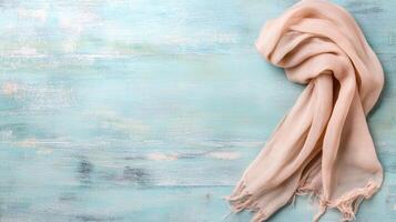 A scarf on a blue background photo