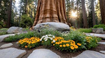 A large tree in the background photo