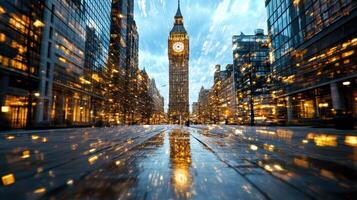 Big ben clock tower in london, england photo