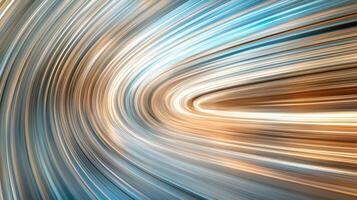 Abstract motion blur background with blue and gold colors photo