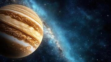 The planet jupiter is shown in this image photo