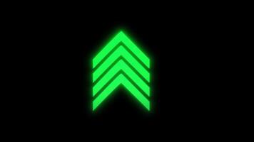Dynamic directional glowing arrow sign animation with smooth motion and seamless looping perfect for navigation interfaces. video