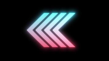 Dynamic directional glowing arrow sign animation with smooth motion and seamless looping perfect for navigation interfaces, way finding visuals and modern digital designs. video