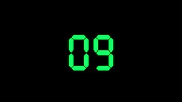 Countdown timer in pixel digital sand style on black background video