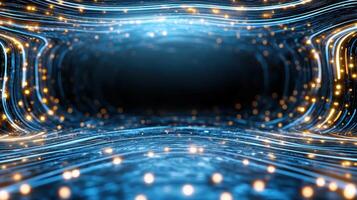 Abstract background with glowing lights and lines photo