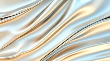 A close up of a white and gold fabric photo