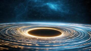 A black hole in space with a bright light photo