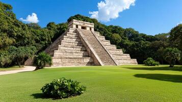 The pyramid of kukulcan in chichen itza, mexico photo