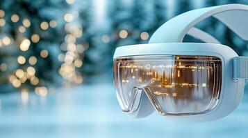 A pair of goggles with lights on them photo