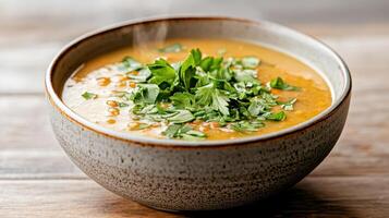 A bowl of soup photo