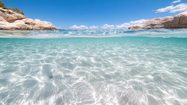 A view of the ocean from above photo