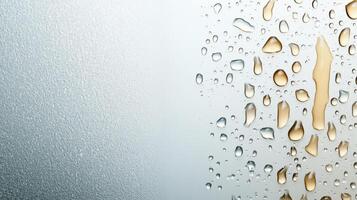Water drops on the glass of a window photo