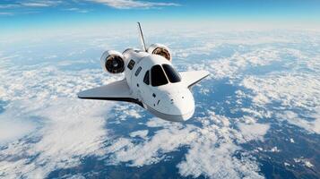 Space shuttle in the sky photo