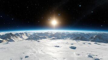 An image of the earth from space photo