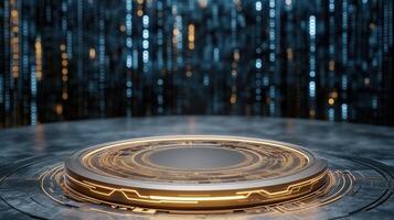 A futuristic digital device on a table photo