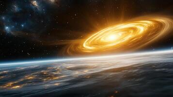 An image of a galaxy in space photo