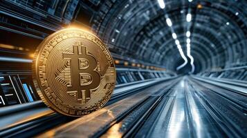 Bitcoin in the tunnel of the future photo
