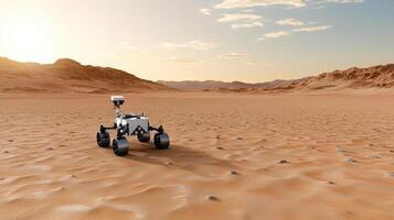 An image of a rover on the desert photo