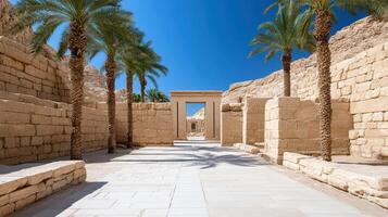The entrance to the temple of karnak in luxor, egypt photo